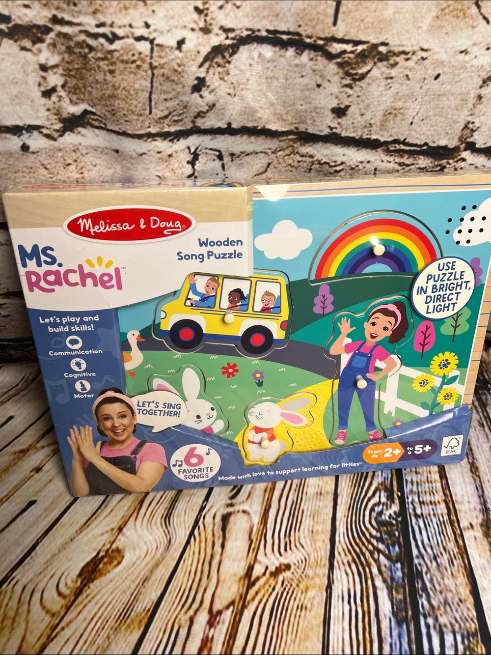 Melissa & Doug Ms. Rachel Wooden Song Puzzle - Colorful Kids Toy
